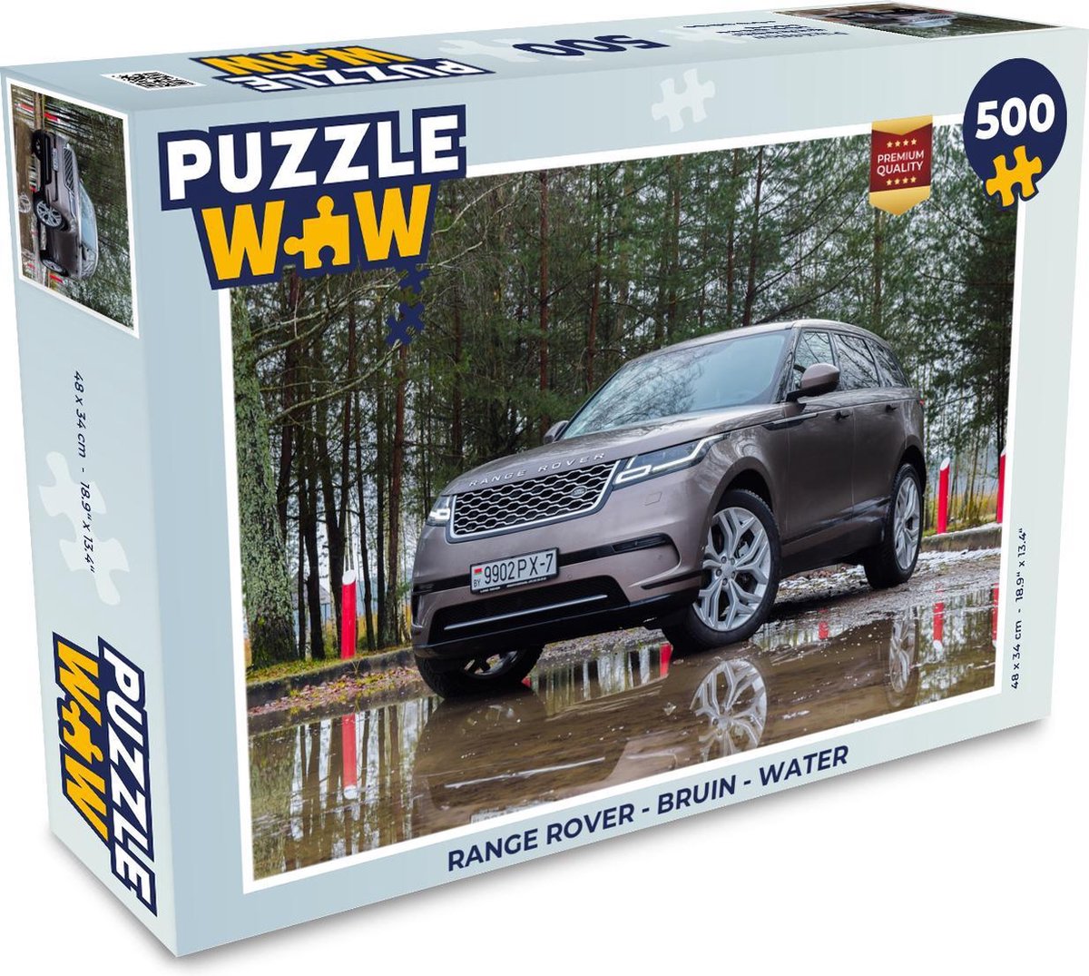 Puzzel Range Rover - Bruin - Water - Legpuzzel - Puzzel 500 stukjes
