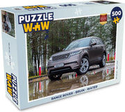 Puzzel Range Rover - Bruin - Water - Legpuzzel - Puzzel 500 stukjes