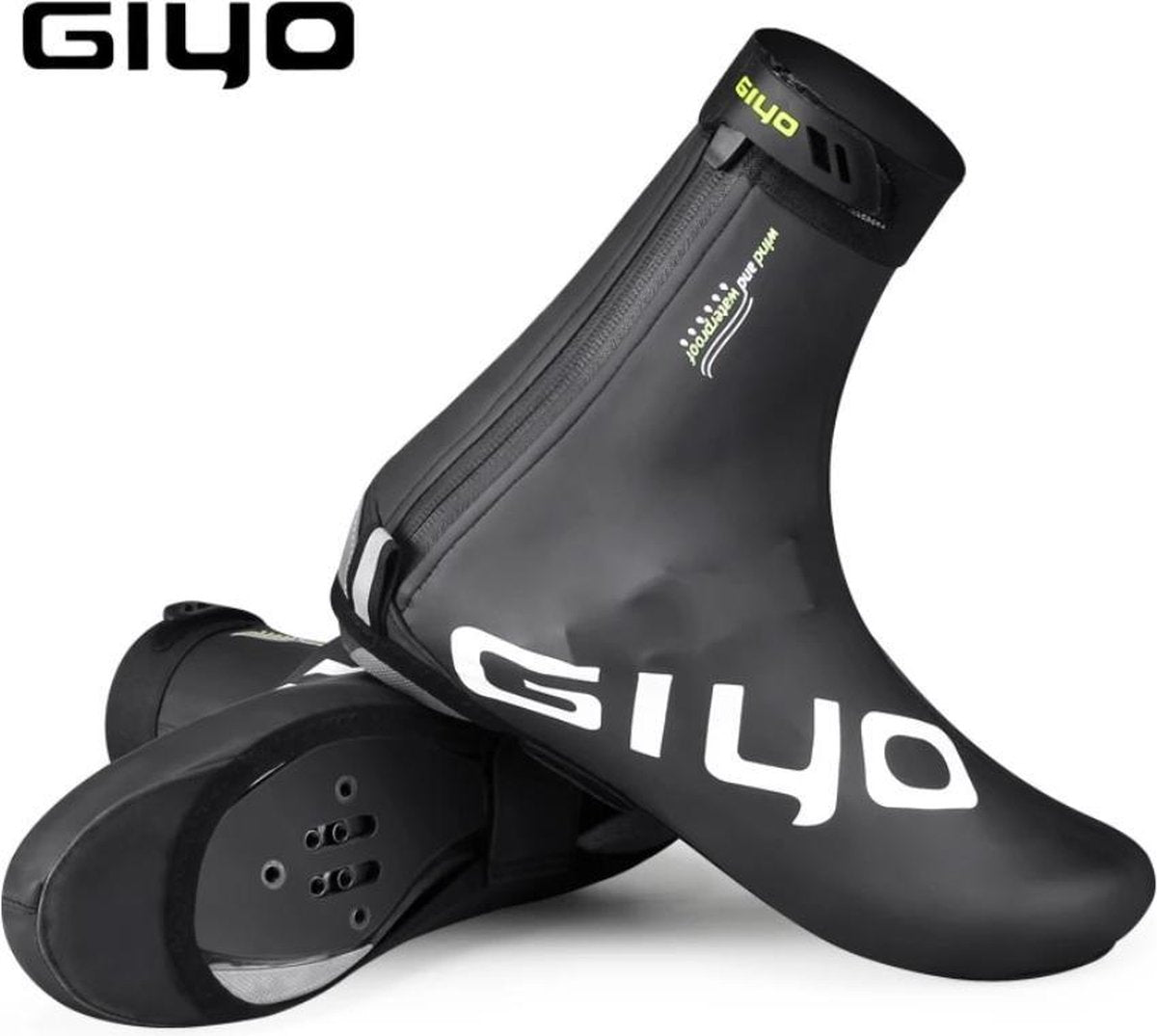 Giyo overschoenen - Maat 41/42 (L) - 1 paar - Mountainbike - Wielrennen - Zwart - Wind en waterdicht - Waterproof - Regen - Vorst