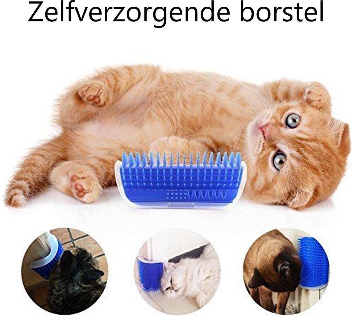 Zelf borstel voor katten - Zelf verzorgende borstel op wand