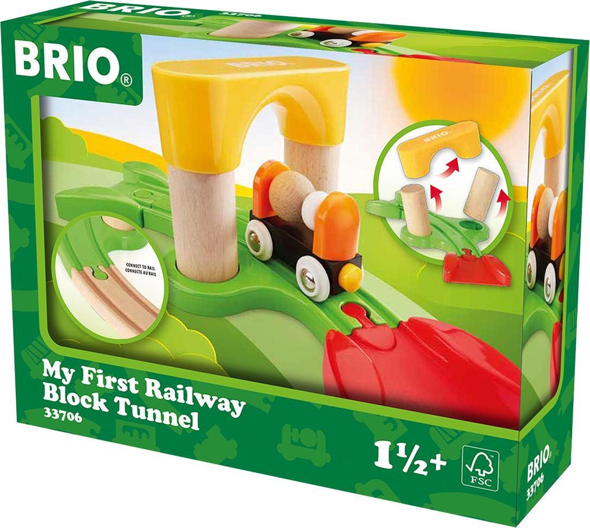 BRIO Mijn eerste spoorweg blokkentunnel - 33706