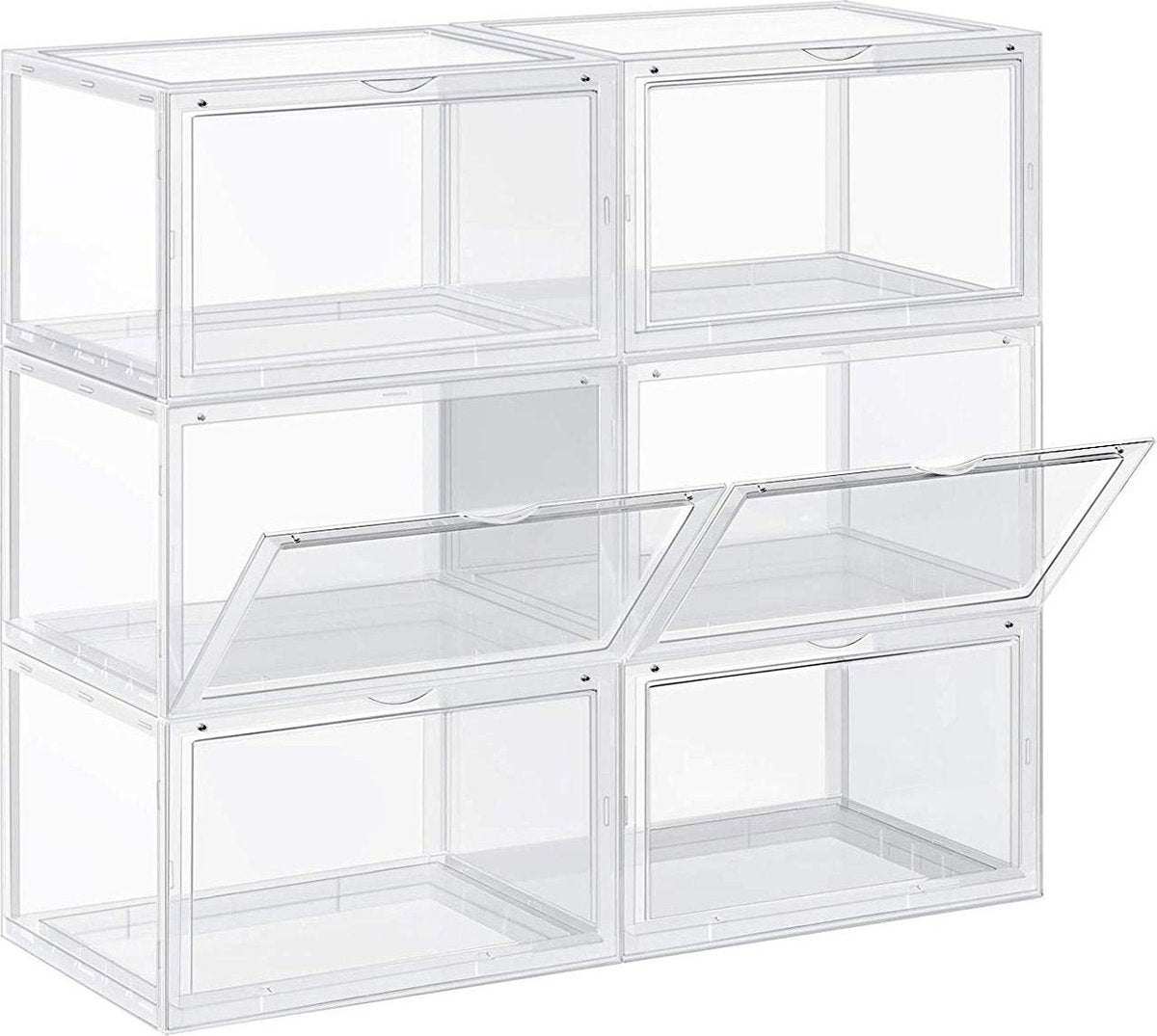 Nancy's Schoenen Opbergsystemen - Stapelbare Schoenenhouder - Schoenenbox - Organizer - Wit - 28 x 36 x 22 cm