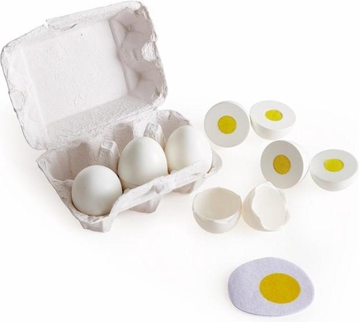 Hape Eierdoos Speelgoedeten 7-delig Wit