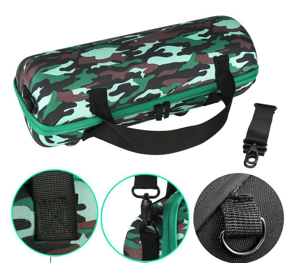 Hard Cover Opberghoes Voor JBL Xtreme 2 - Beschermhoes Travel Case Hoes Opbergtas - Met Accessoire Vak - Camouflage
