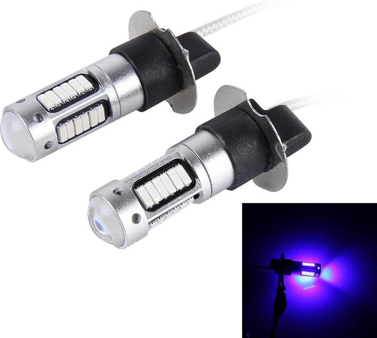 2 STKS H3 10W 30 SMD-4014 LED's Auto Mistlamp