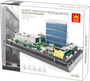 Wange 6219 Architecture- Hoofdkwartier Verenigde Naties - 1597 onderdelen - Lego Compatibel - Bouwdoos