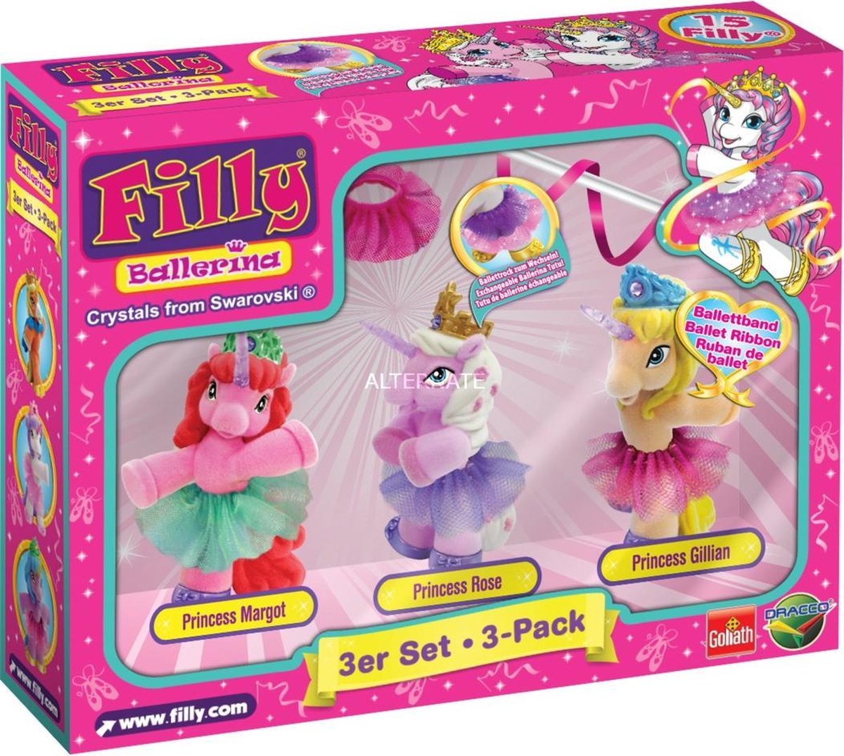 Filly - Ballerina - 3-pack & accessoires - Goliath