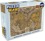 Puzzel Wereldkaart - Wereldkaart - Geschiedenis - Legpuzzel - Puzzel 500 stukjes