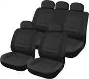 Car Plus Stoelhoezen Set California Uni Microvezel Zwart 12-delig