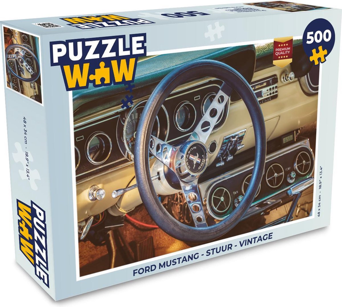 Puzzel Ford Mustang - Stuur - Vintage - Legpuzzel - Puzzel 500 stukjes