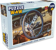 Puzzel Ford Mustang - Stuur - Vintage - Legpuzzel - Puzzel 500 stukjes