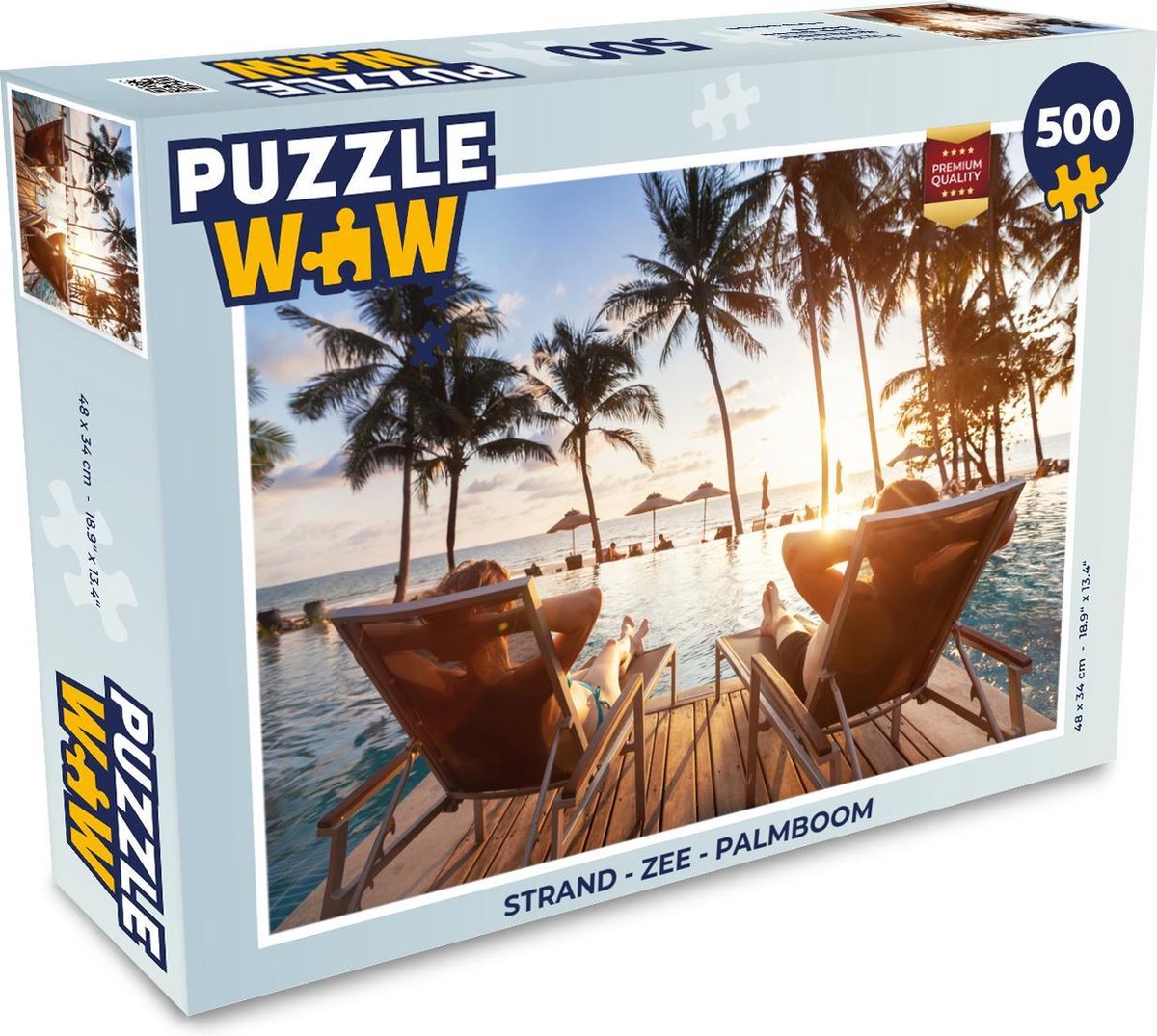Puzzel Strand - Zee - Palmboom - Legpuzzel - Puzzel 500 stukjes