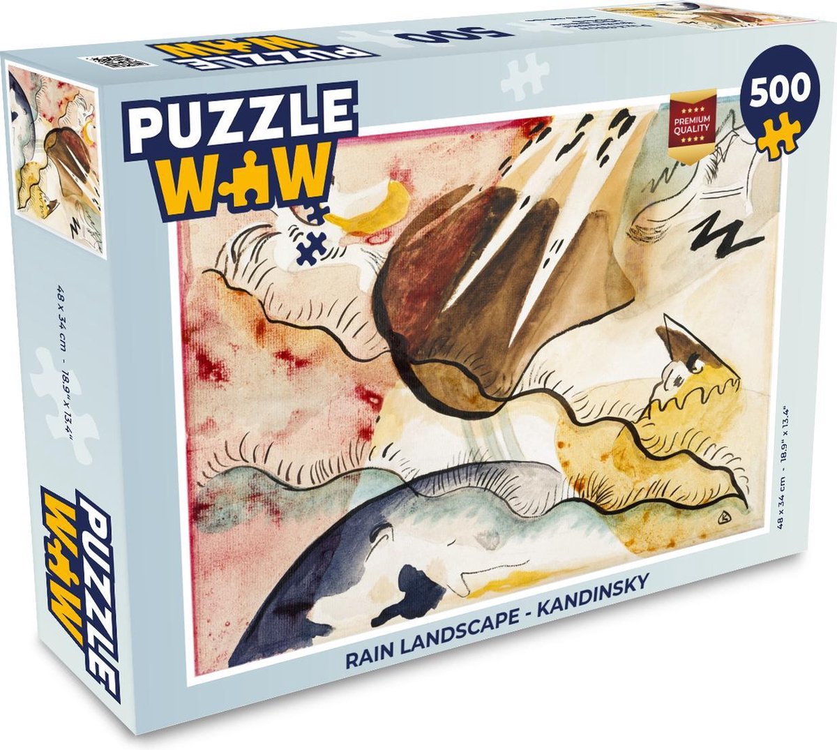 Puzzel Rain landscape - Kandinsky - Legpuzzel - Puzzel 500 stukjes