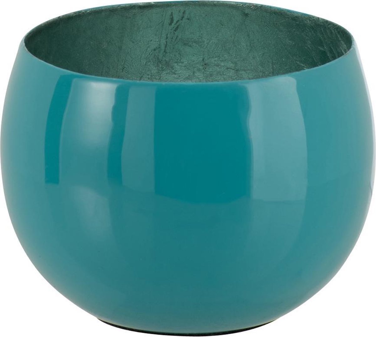 J-Line Potje Metaal Lak Turquoise Small