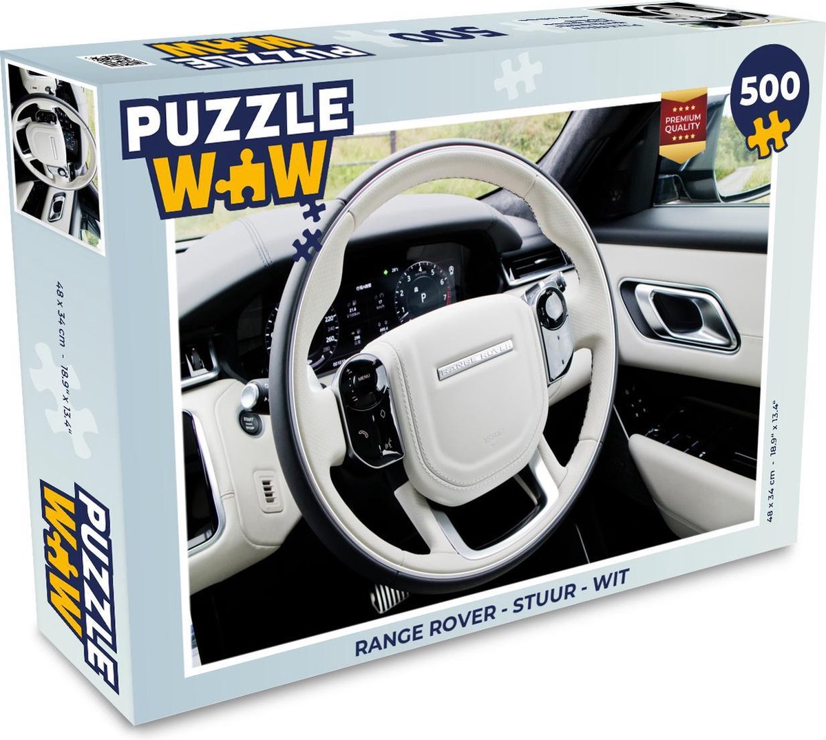Puzzel Range Rover - Stuur - Wit - Legpuzzel - Puzzel 500 stukjes