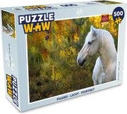 Puzzel Paard - Licht - Portret - Legpuzzel - Puzzel 500 stukjes