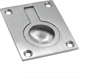 Luikring Mat chroom - 63x50mm - Rechthoekig