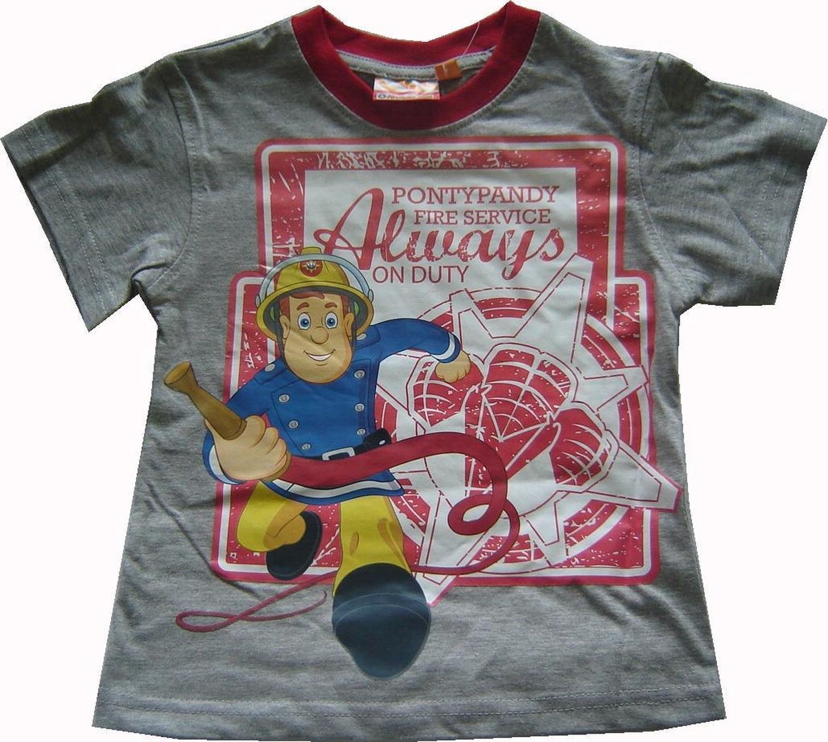 Grijs t-shirt van Brandweerman Sam maat 128