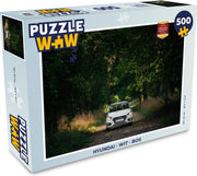 Puzzel Hyundai - Wit - Bos - Legpuzzel - Puzzel 500 stukjes