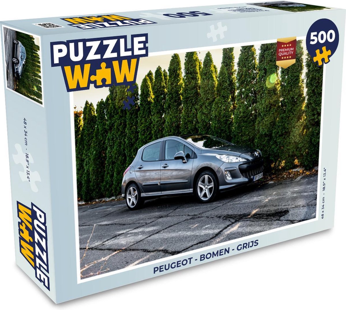 Puzzel Peugeot - Bomen - Grijs - Legpuzzel - Puzzel 500 stukjes