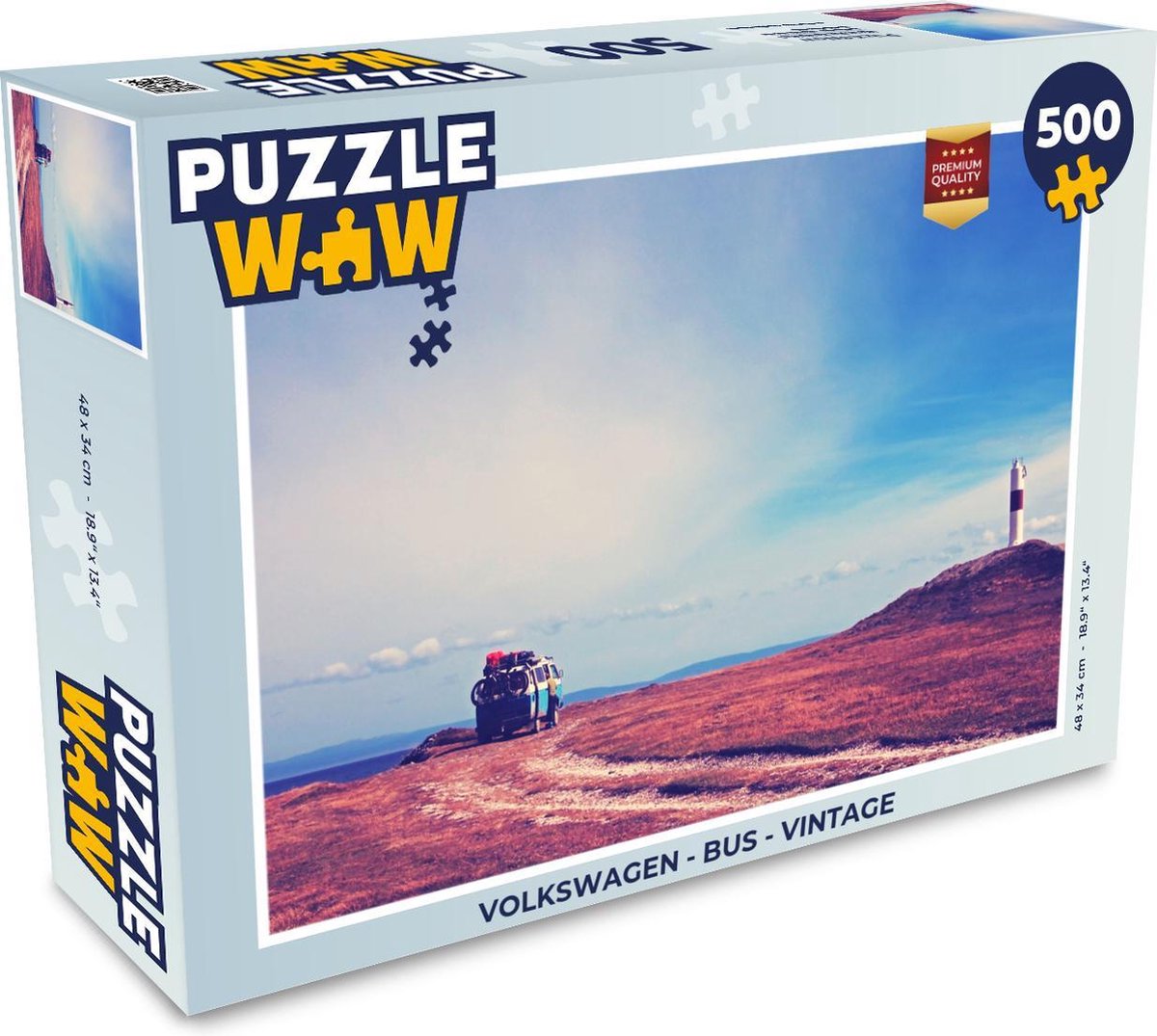Puzzel Volkswagen - Bus - Vintage - Legpuzzel - Puzzel 500 stukjes
