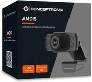 Conceptronic AMDIS webcam 2 MP 1920 x 1080 Pixels USB 2.0 Zwart