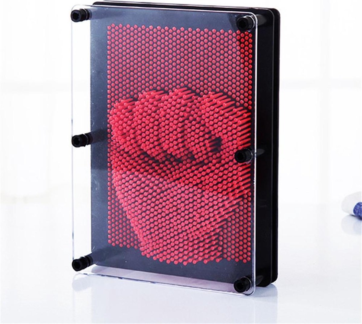 Medicca - 3D Pin Art - Spijkerspel - Spijkerbed - 3D Afdruk - 3D Pin Sculpture - Spijkervorm - Rood