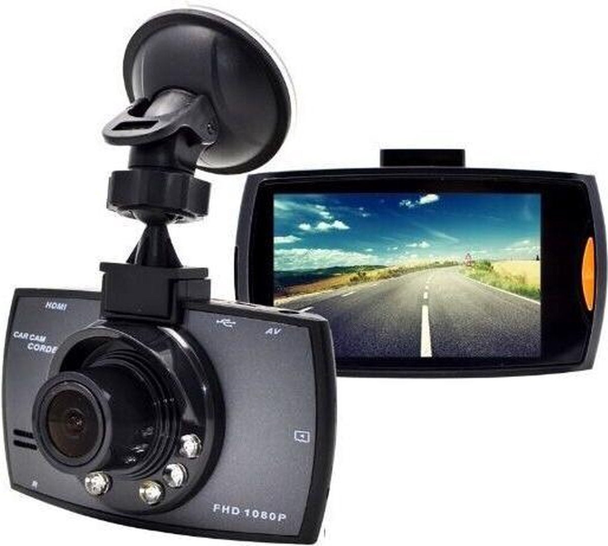 TechU™ Dashcam M17 Dual Camera – 2.4 inch Scherm – Full HD 1080p – Nachtvisie – Bewegingssensor – G-sensor – Loop Recording – Autocamera Voor én Achter