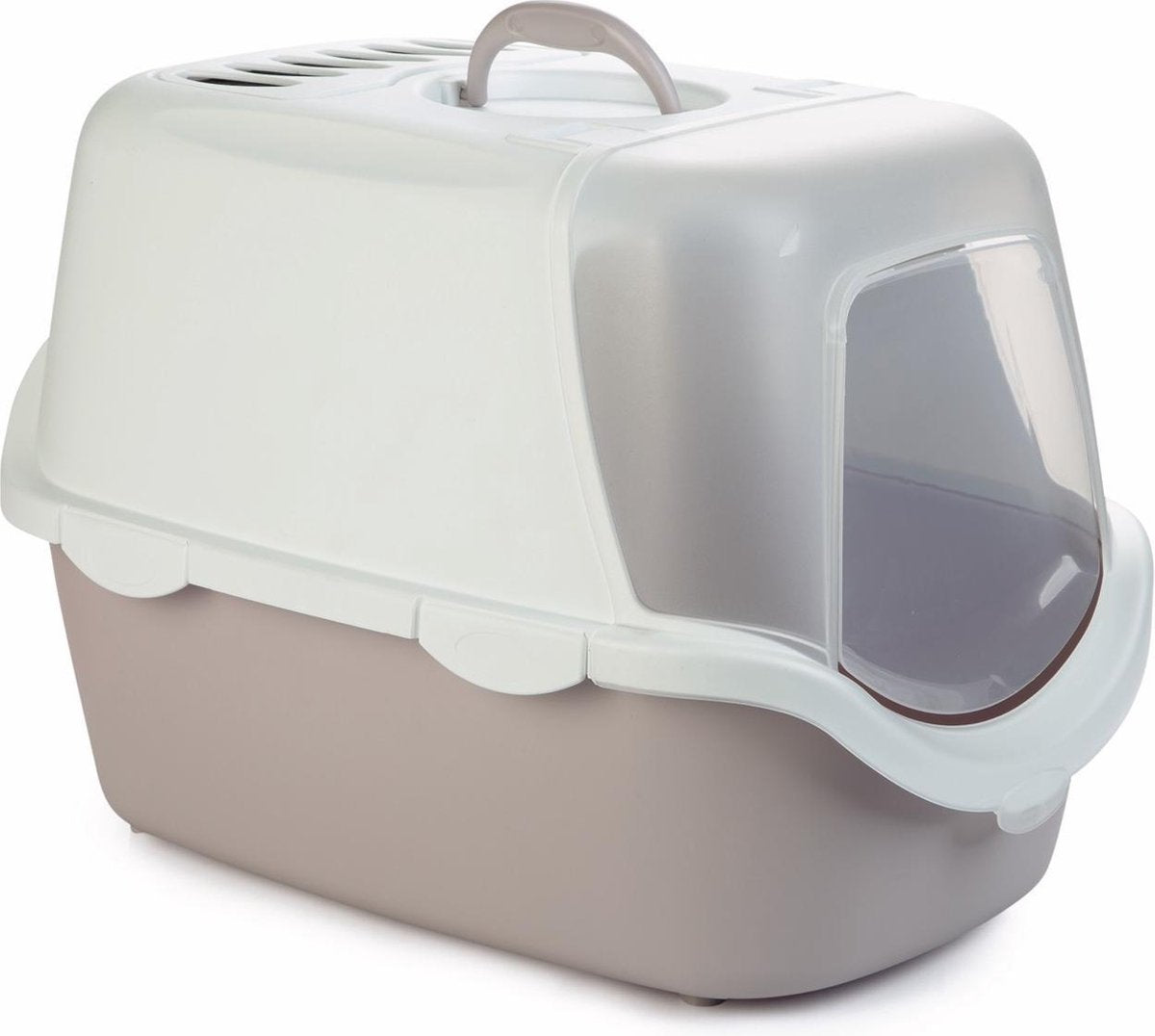Stefanplast Cathy Easy Clean Kattenbak - Wit/licht Roze - 56 x 40 x 40 cm