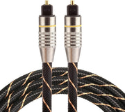 ETK Digital Optical kabel 1 meter / toslink audio male to male / Optische kabel nylon series - zwart