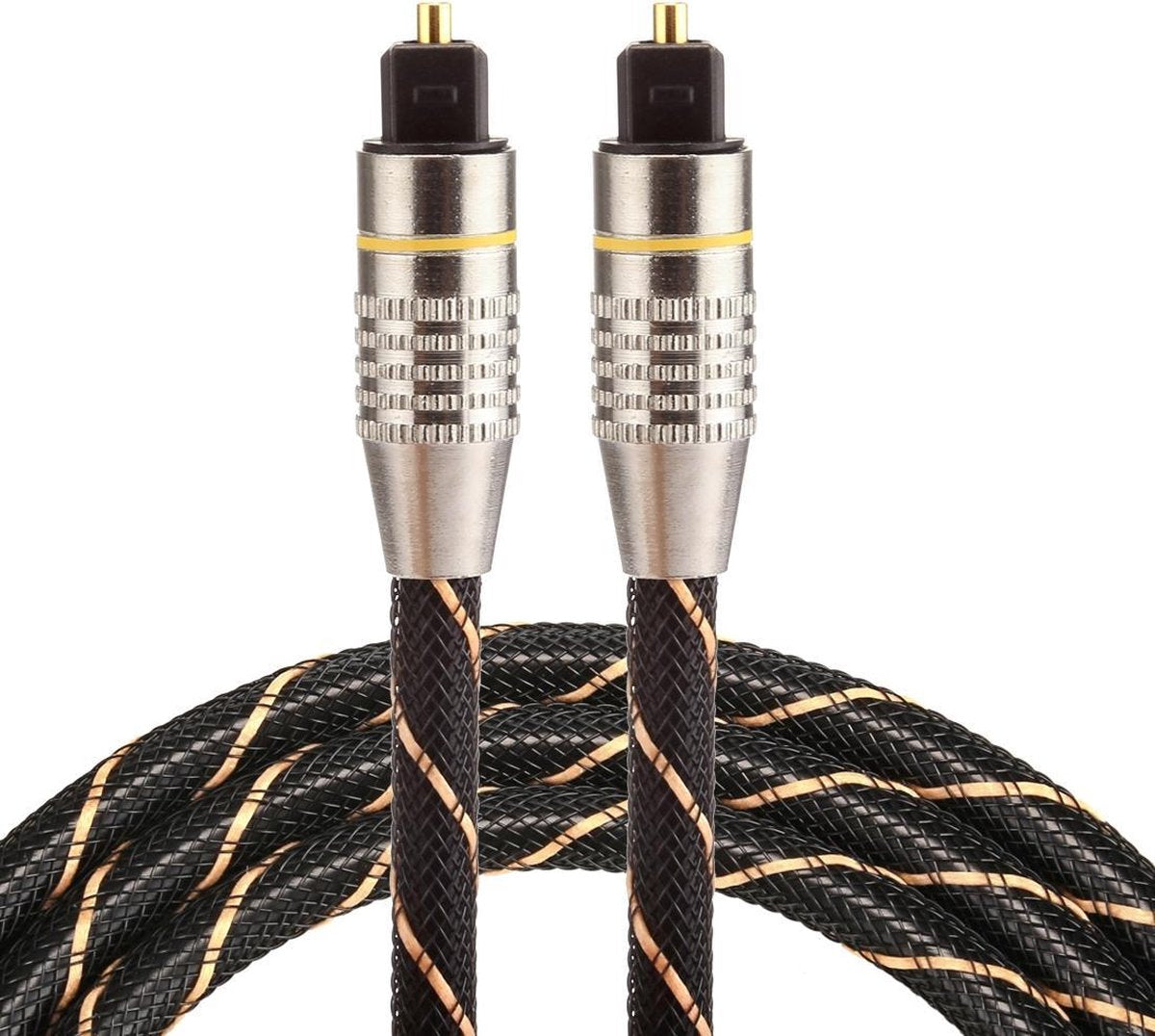 ETK Digital Optical kabel 1 meter / toslink audio male to male / Optische kabel nylon series - zwart