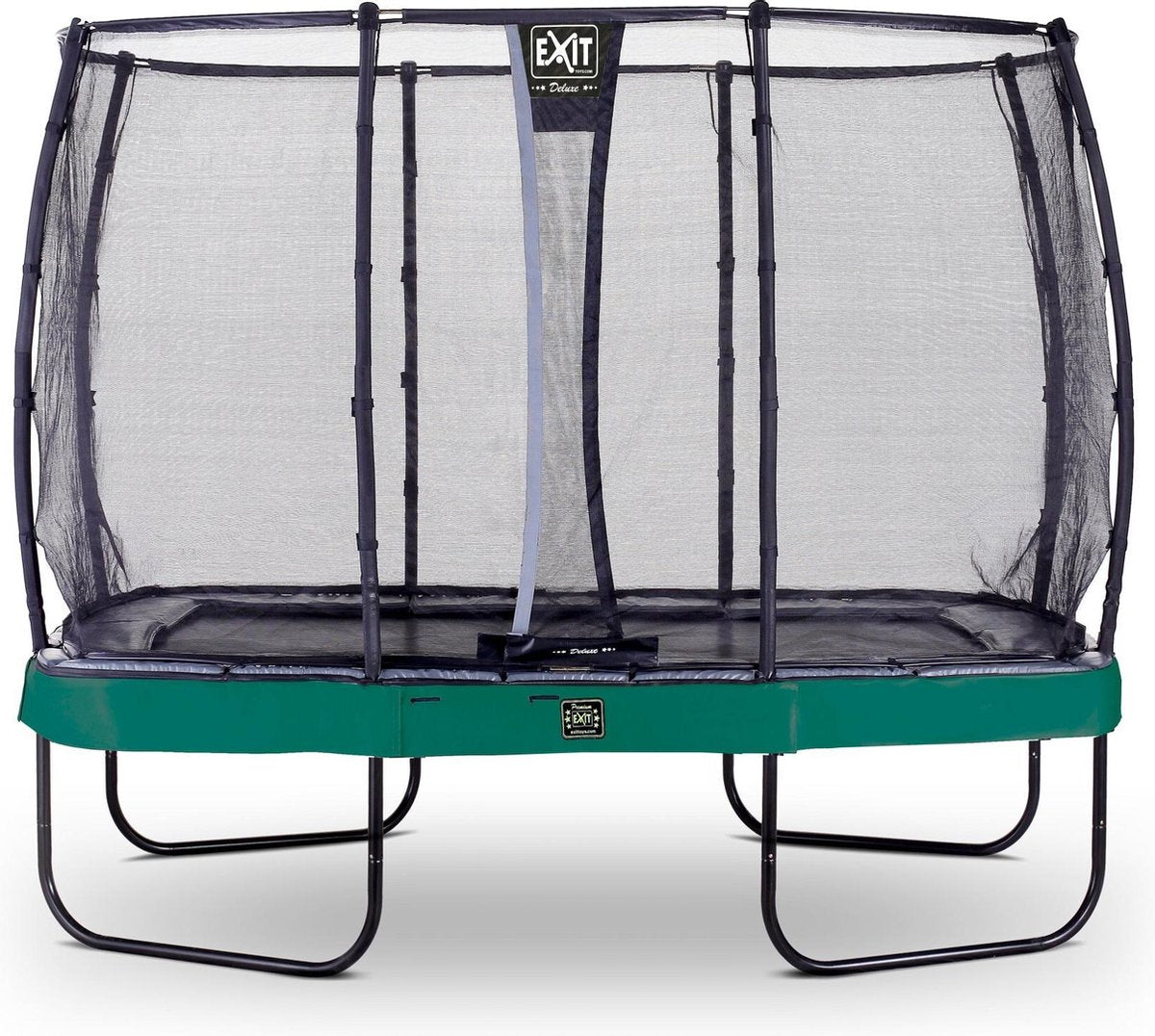 Trampoline EXIT Elegant Premium - 214x366cm met Deluxe veiligheidsnet - groen