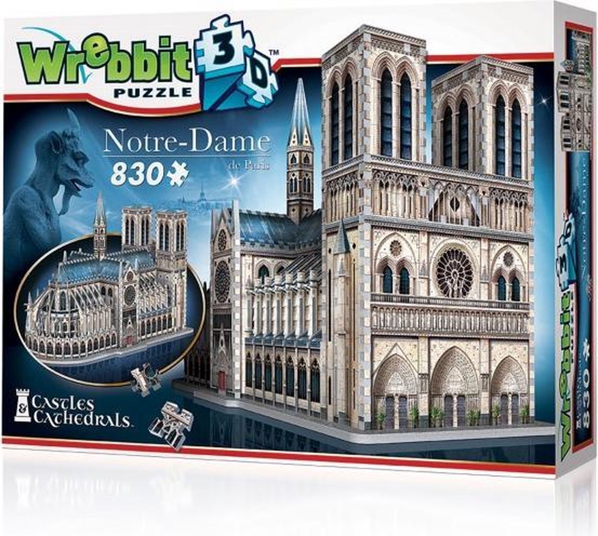 Wrebbit Notre-Dame de Paris - 3D puzzel - 830 stuks