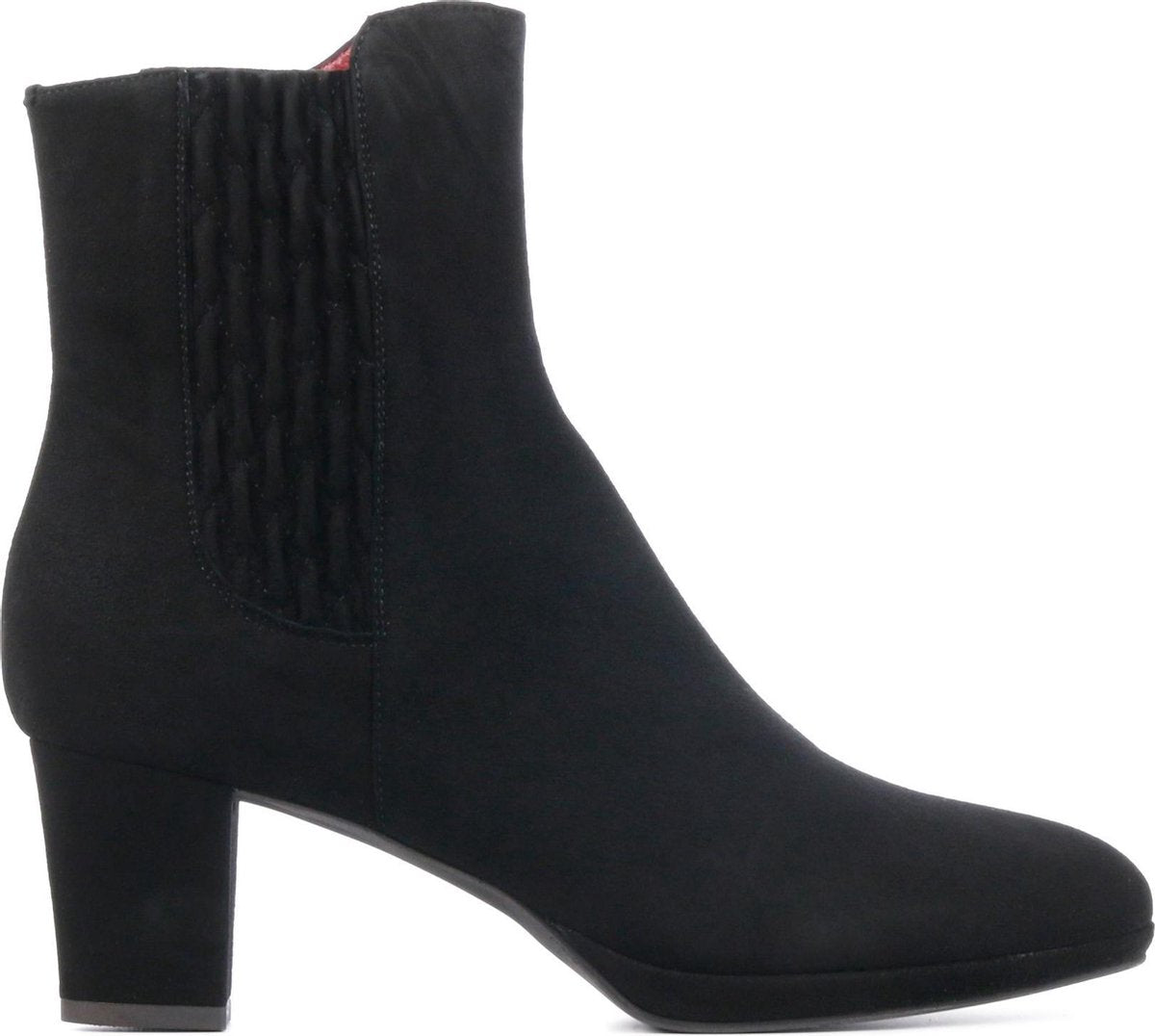 Lilian Vrouwen Suède  Enkellaarsjes / Laarzen / Damesschoenen 11586a - Zwart - maat 37.5