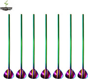 RVS Lepel Rietjes Regenboog 6 Stuks Lepelrietjes - Lange Lepels 21