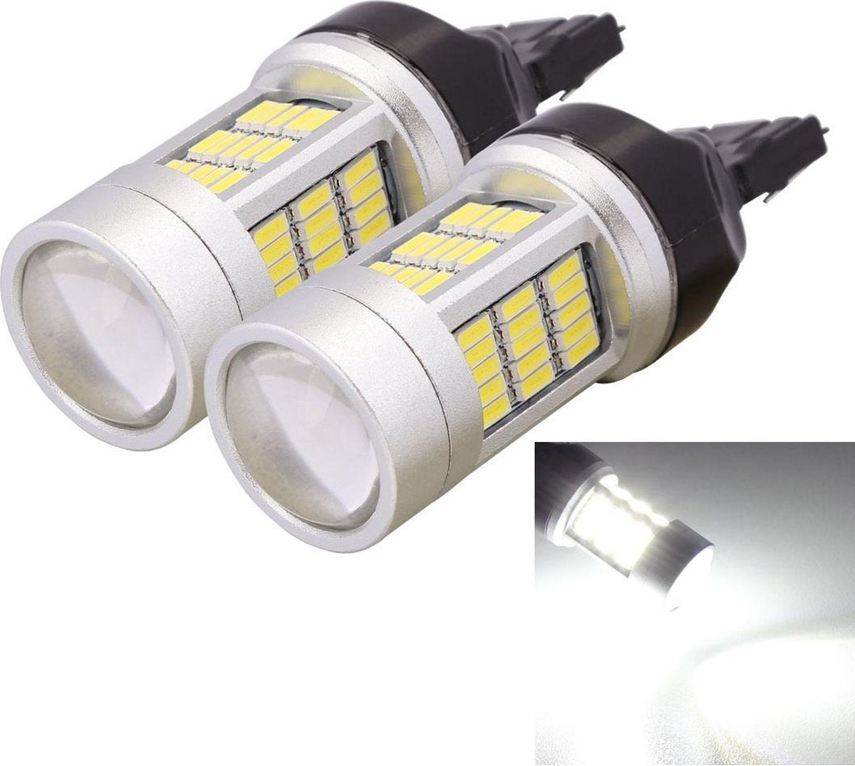 2 STKS 7440 10 W 1080LM Wit Licht 72 LED SMD 4014 Canbus Autoremlicht Achterlichtlamp