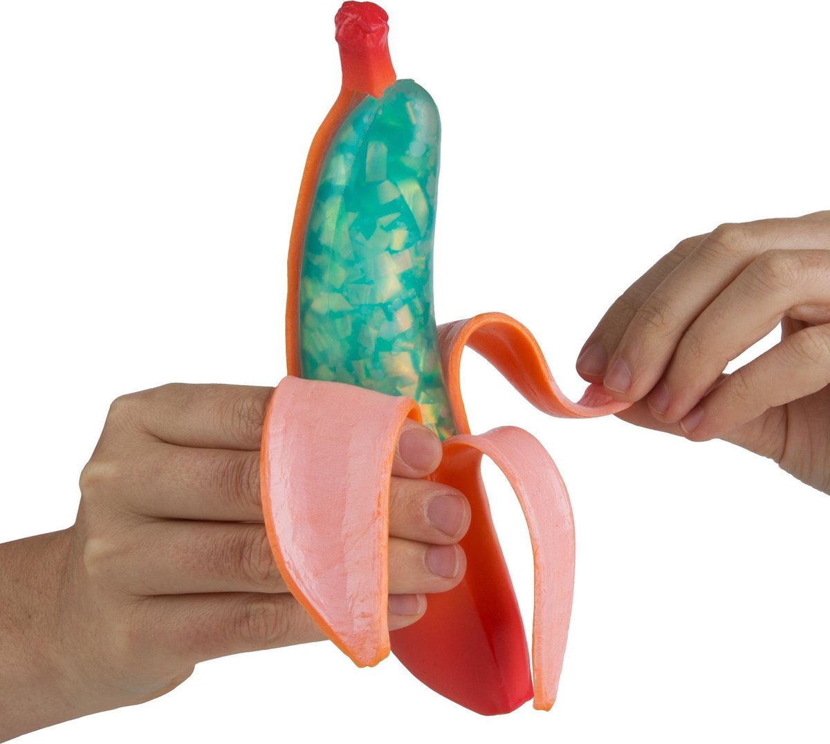Odditeez Fuzionfoodz - Water En Glitter Banaan - Squishy