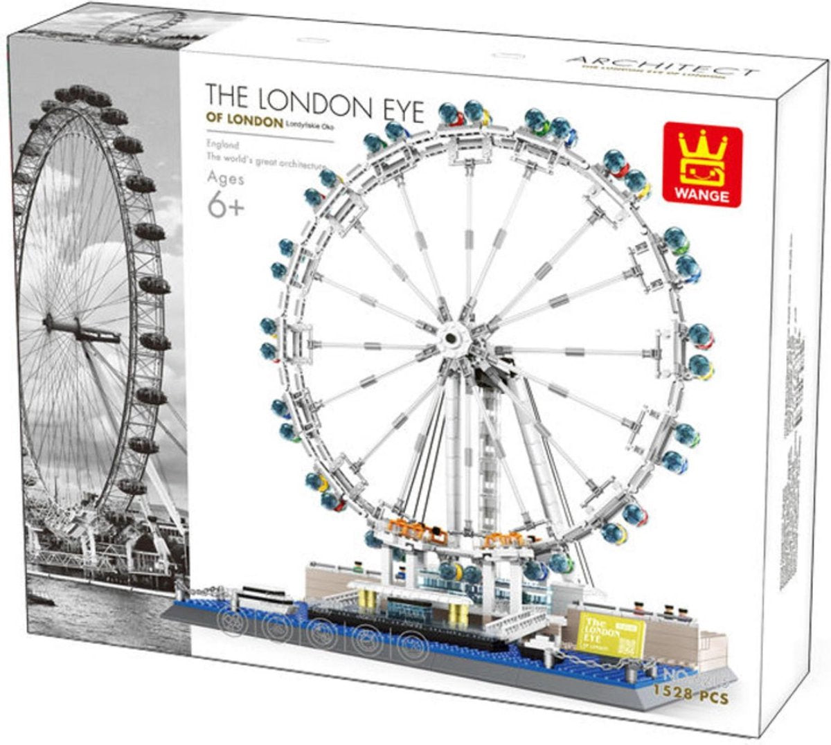 WanGe Architecture - The London Eye - 1528 Onderdelen - Technic Lego Compatibel - Bouwdoos
