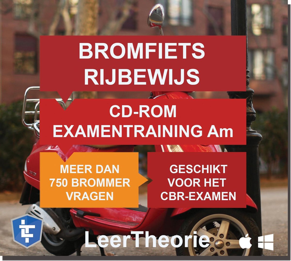 Scooter rijbewijs am - cd-rom 2021 bromfiets examentraining am - 750 oefenvragen - 15 theorie examens - ontworpen voor het cbr theorie-examen