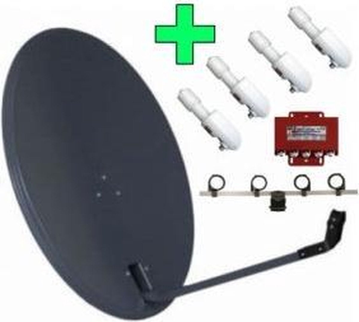 Blueqon 4 Satellieten Schotel Antenne Set