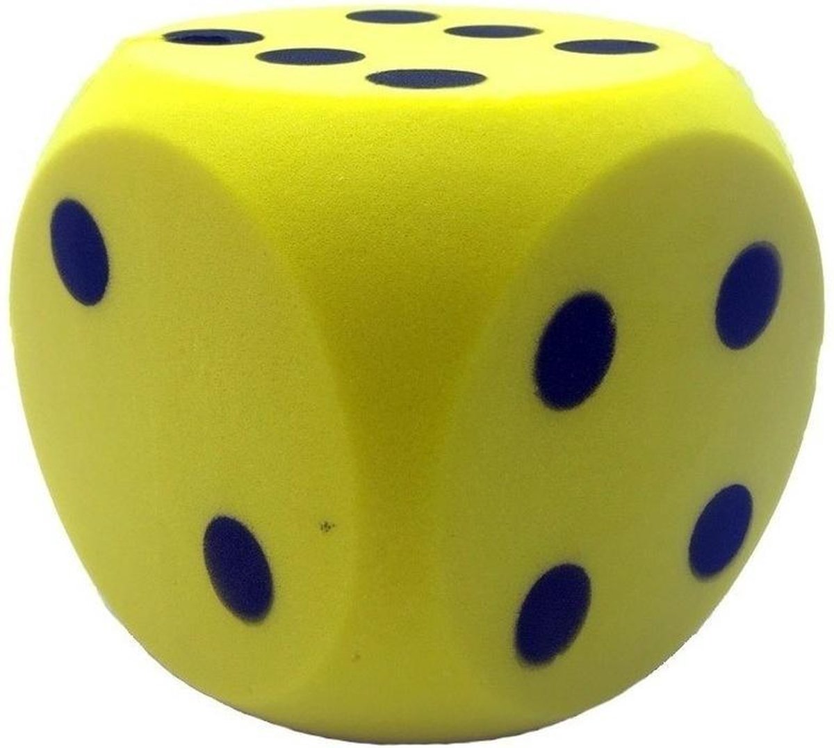 Sinterklaas spel dobbelsteen geel 4 x 4 cm