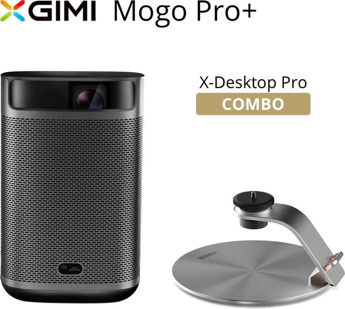 XGIMI Mogo Pro+ Plus met X-Desktop Stand Pro -  Smart Beamer Combo - Zwart