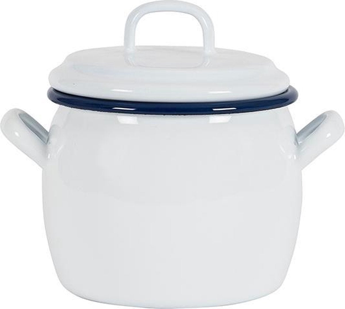 Kookpan met deksel Wit