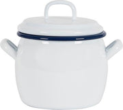 Kookpan met deksel Wit