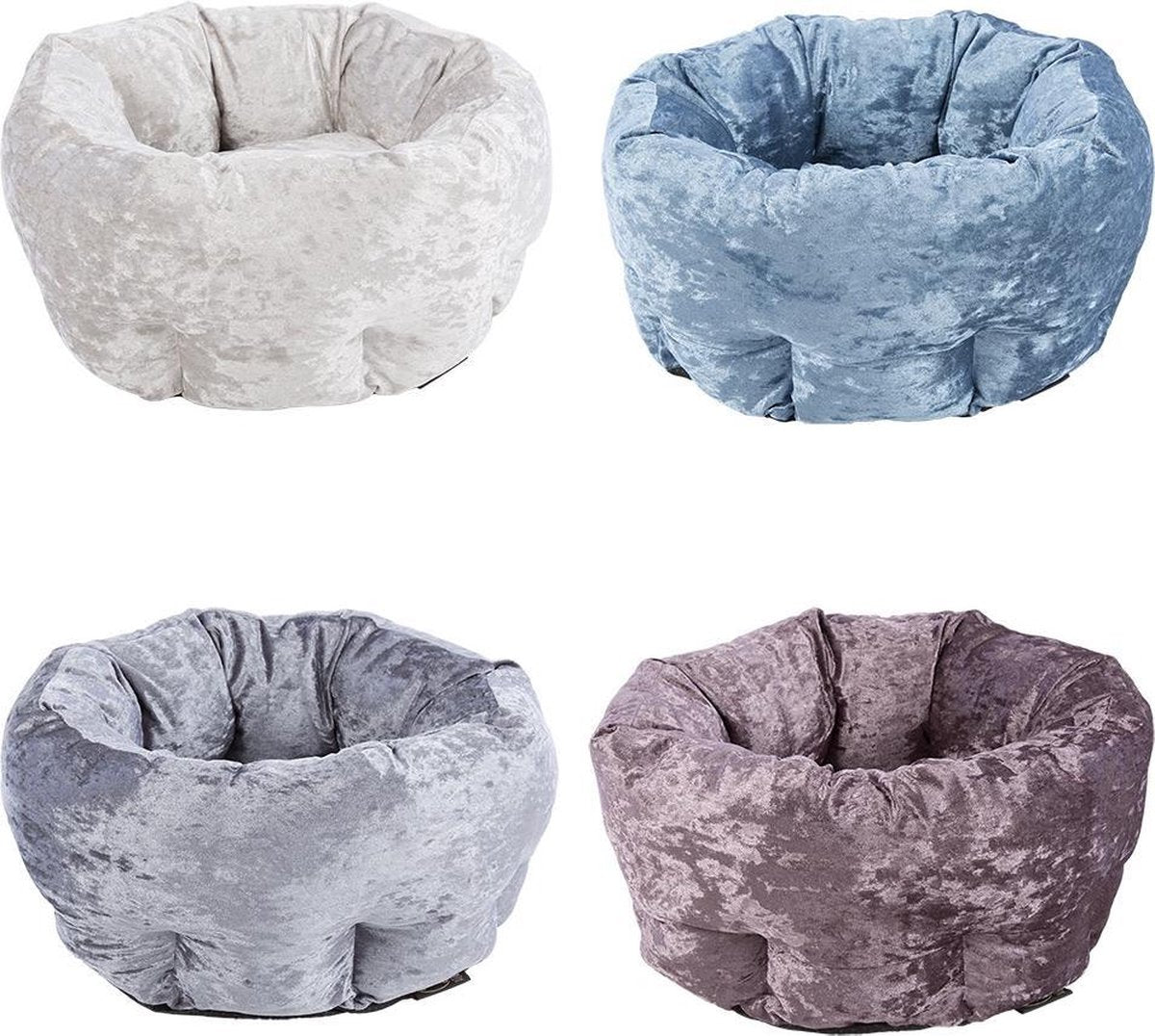 Stijlvolle  katten- en hondenmand van fluweel - Scruffs Velvet - Grijs