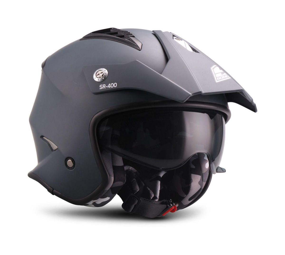 SOXON SR-401 Mono Navy blauwe jethelm