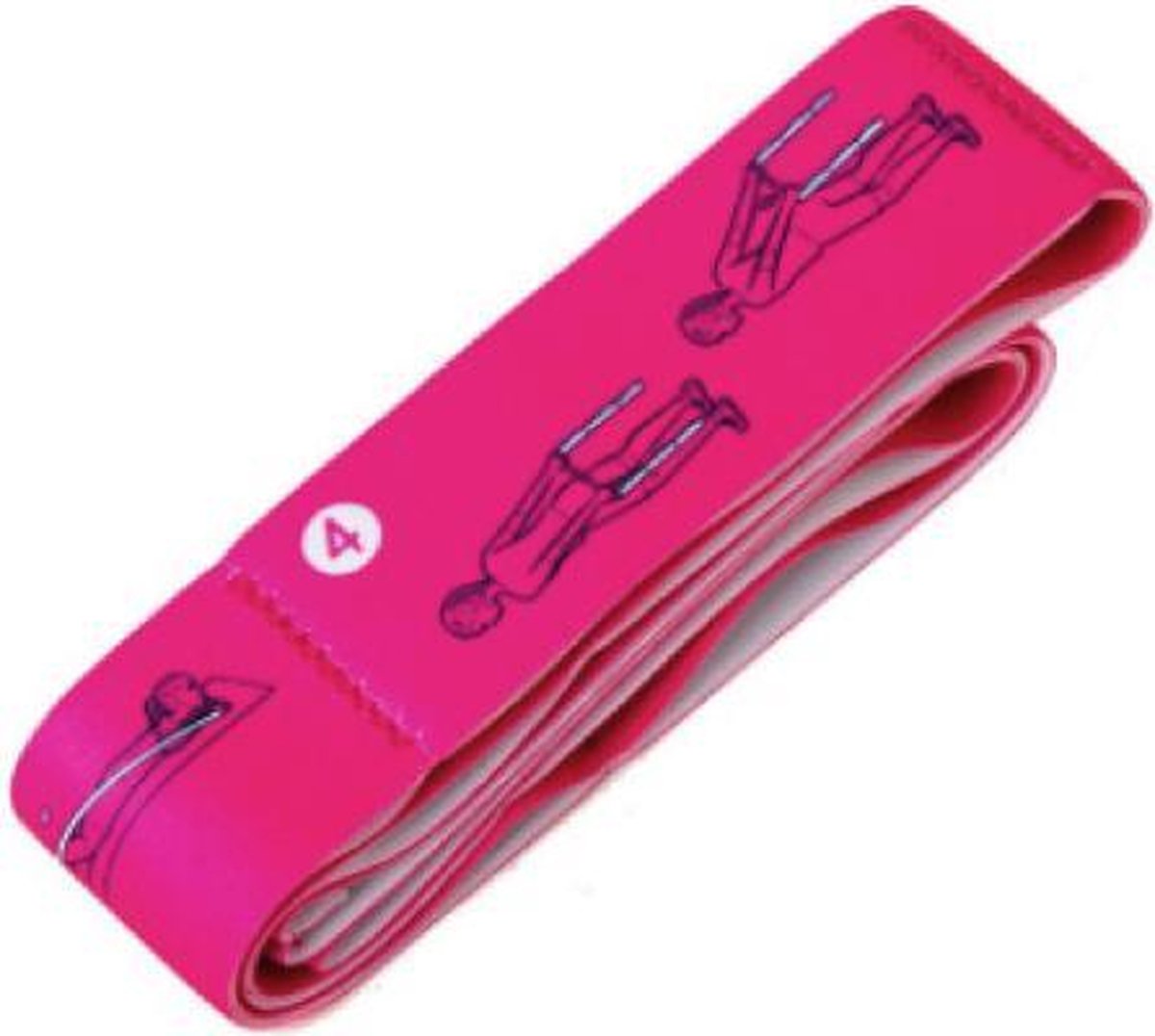 Resistance band - yoga - ballet - fitness - pilates - elastiek - roze - training - stretching strap - weerstandselastiek