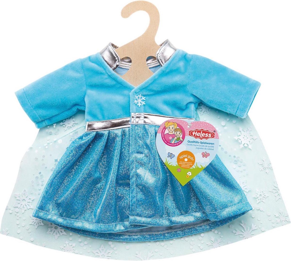 Heless Babypoppenjurk Ice Princess Meisjes 35-45 Cm Textiel Blauw