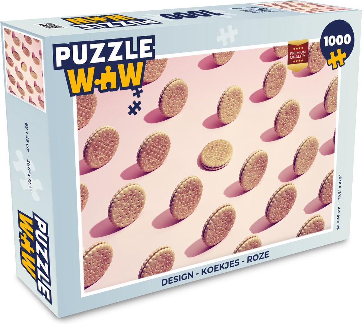 Puzzel Design - Koekjes - Roze - Legpuzzel - Puzzel 1000 stukjes volwassenen