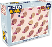 Puzzel Design - Koekjes - Roze - Legpuzzel - Puzzel 1000 stukjes volwassenen
